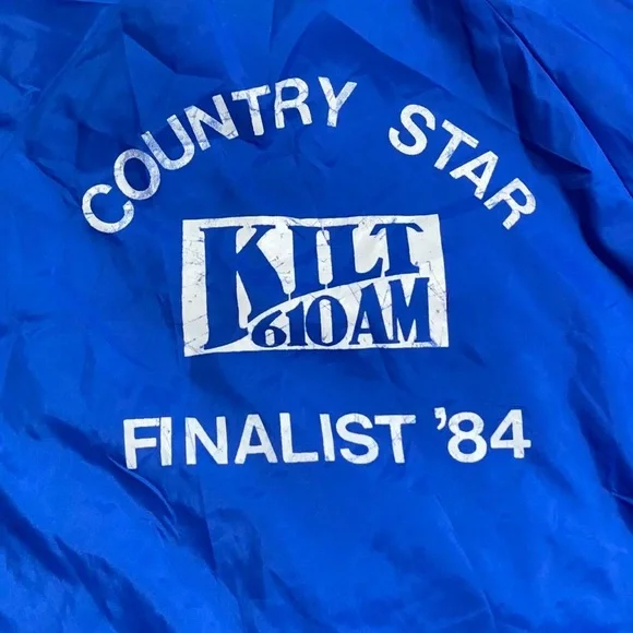 Vintage 80s 1984 KILT 610 AM Country Star Finalist Contestant Jacket - Picture 2 of 4